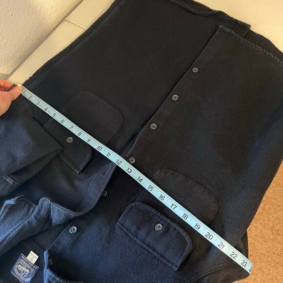 J.Crew Black Heavyweight Cotton Slim Button Front Shacket Shirt Size Large - Picture 8 of 10